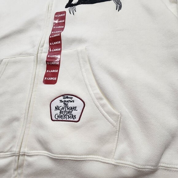 The Nightmare Before Christmas Womens Hoodie Fleece Zip Embroidery Patch XL‎ - Picture 12 of 12